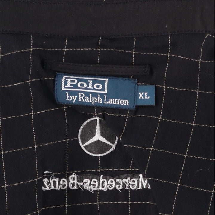 Ralph Lauren POLO by Ralph Lauren Mercedes-Benz Swing Top Sport Jacket, Men's Size XL (approx.) polyester black type Vintage Second Hand