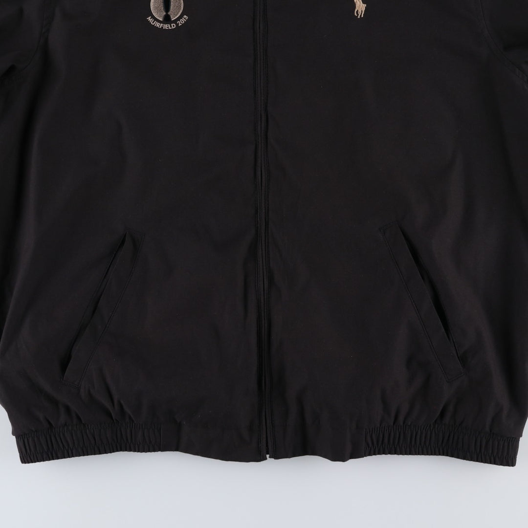 Ralph Lauren POLO by Ralph Lauren Mercedes-Benz Swing Top Sport Jacket, Men's Size XL (approx.) polyester black type Vintage Second Hand