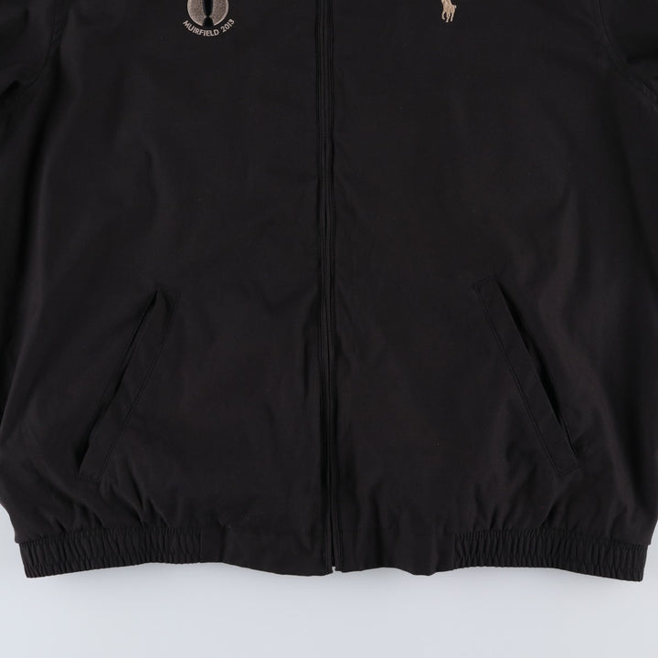 Ralph Lauren POLO by Ralph Lauren Mercedes-Benz Swing Top Sport Jacket, Men's Size XL (approx.) polyester black type Vintage Second Hand
