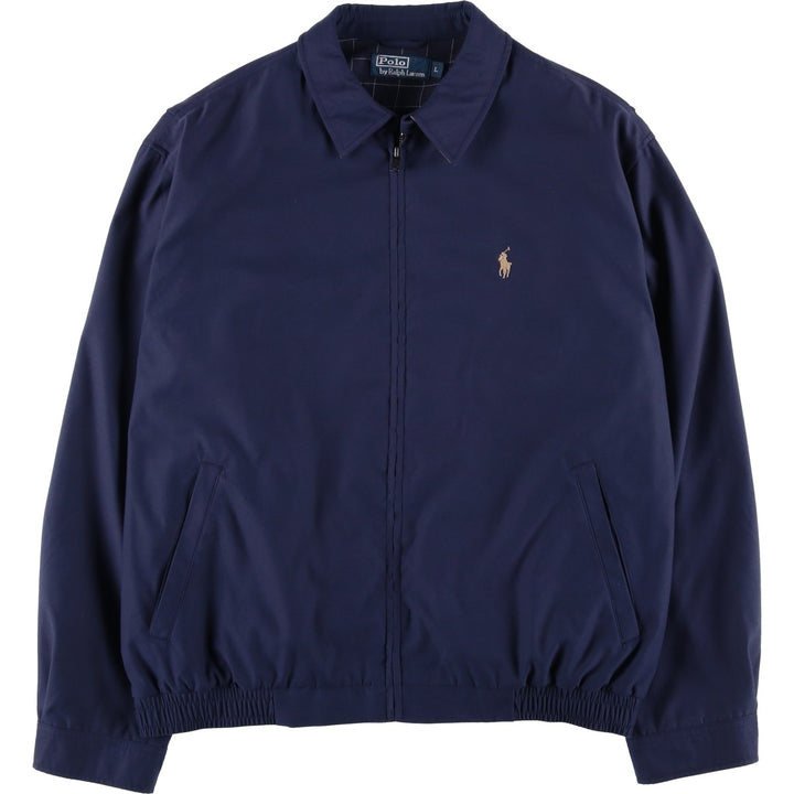 Ralph Lauren POLO by Ralph Lauren Swing Top Sports Jacket Men's L size polyester navy blue type Vintage Second Hand