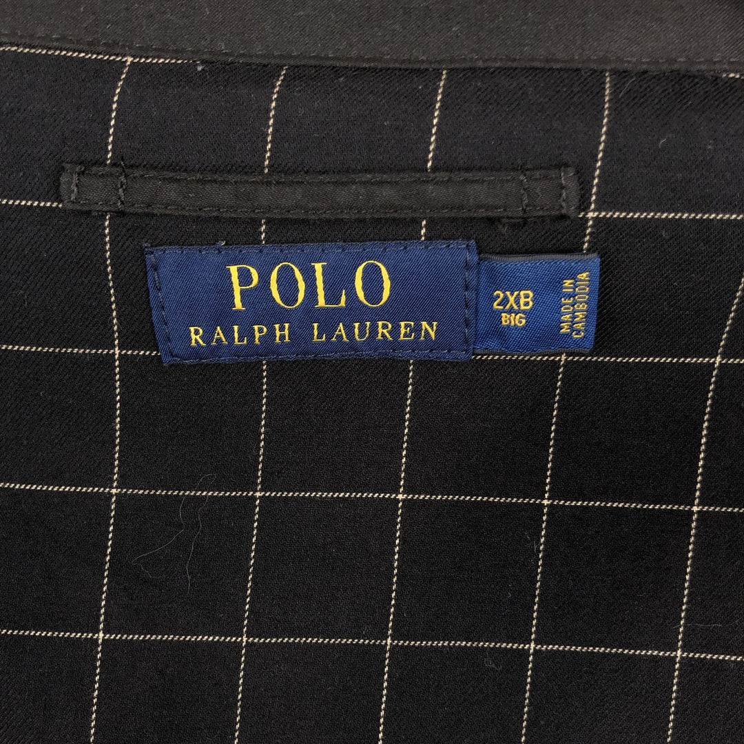 Ralph Lauren POLO RALPH LAUREN Swing Top Sports Jacket Men's XXL polyester black type Vintage Second Hand