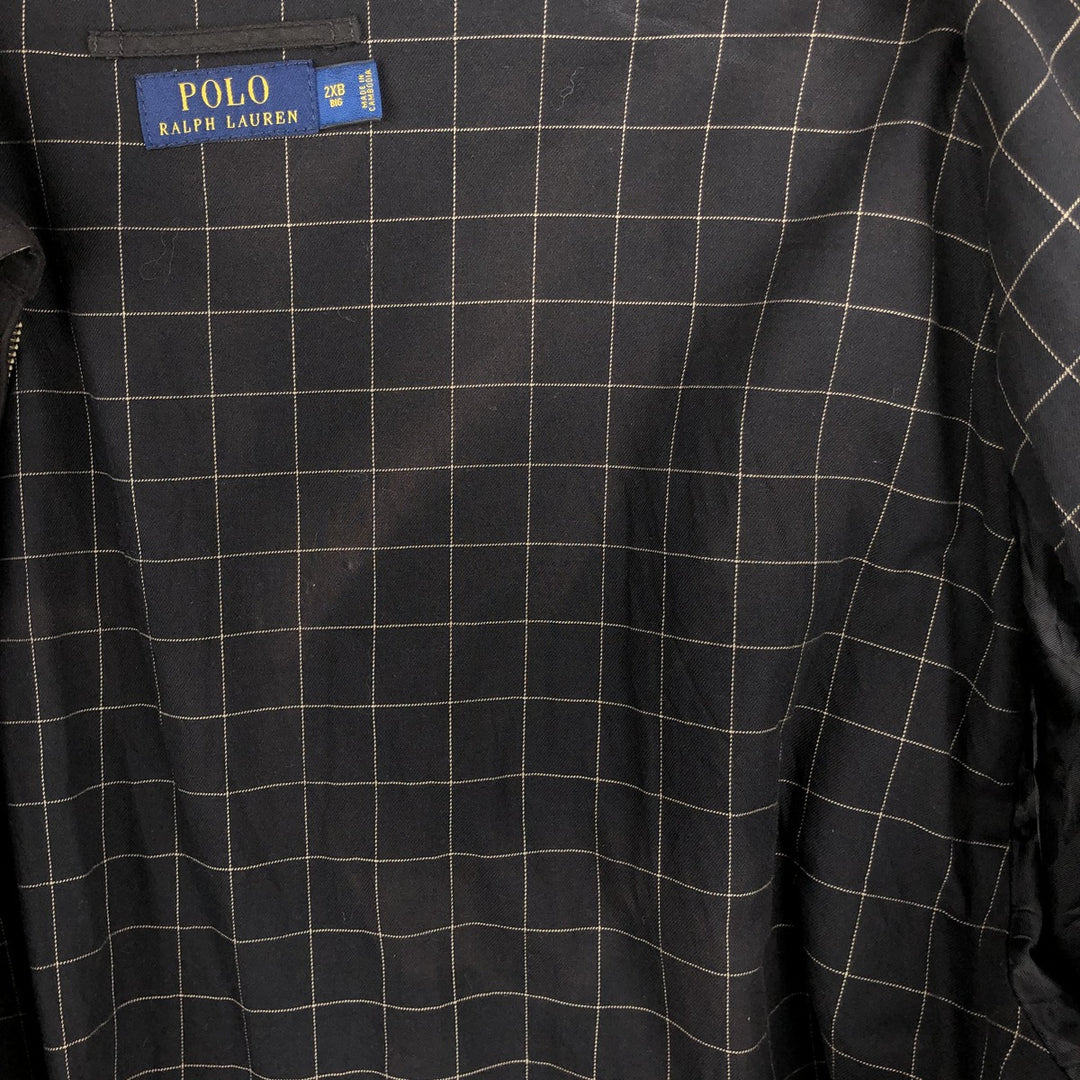 Ralph Lauren POLO RALPH LAUREN Swing Top Sports Jacket Men's XXL polyester black type Vintage Second Hand