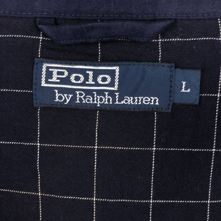 Ralph Lauren POLO by Ralph Lauren Swing Top Sports Jacket Men's L size polyester blue type Vintage Second Hand