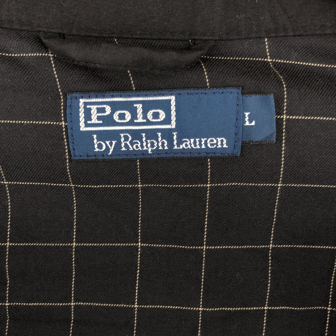 Ralph Lauren POLO by Ralph Lauren Swing Top Sports Jacket Men's L size cotton black type Vintage Second Hand