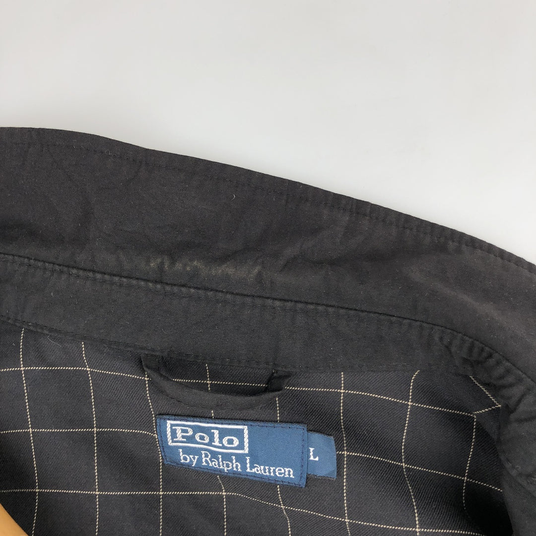 Ralph Lauren POLO by Ralph Lauren Swing Top Sports Jacket Men's L size cotton black type Vintage Second Hand