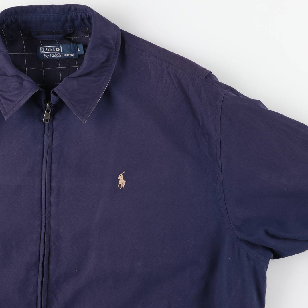 Ralph Lauren POLO by Ralph Lauren Swing Top Sports Jacket Men's L size unclear navy blue type Vintage Second Hand