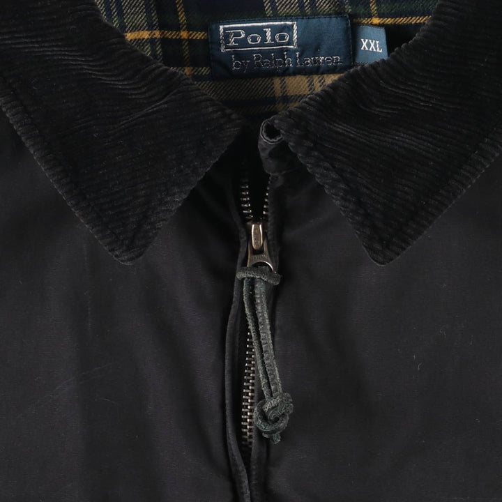Ralph Lauren POLO by Ralph Lauren Swing Top Sports Jacket, Men's Size XXXL (approx.) cotton black type Vintage Second Hand