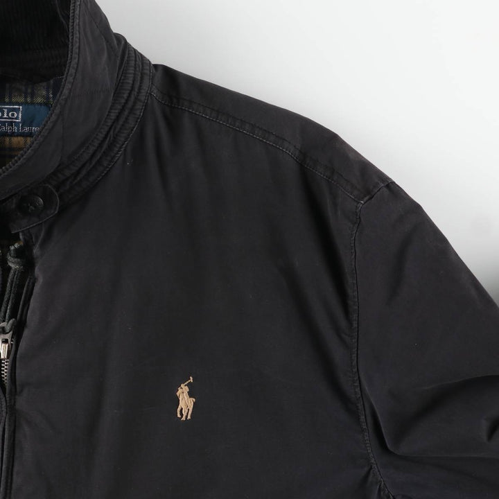 Ralph Lauren POLO by Ralph Lauren Swing Top Sports Jacket, Men's Size XXXL (approx.) cotton black type Vintage Second Hand