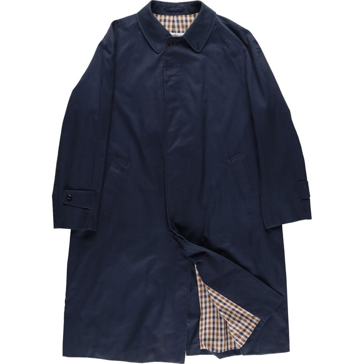 Aquascutum AQUA5 Trench Coat, Made in England, Men's Size XL (approx.) unclear navy blue type Vintage Second Hand
