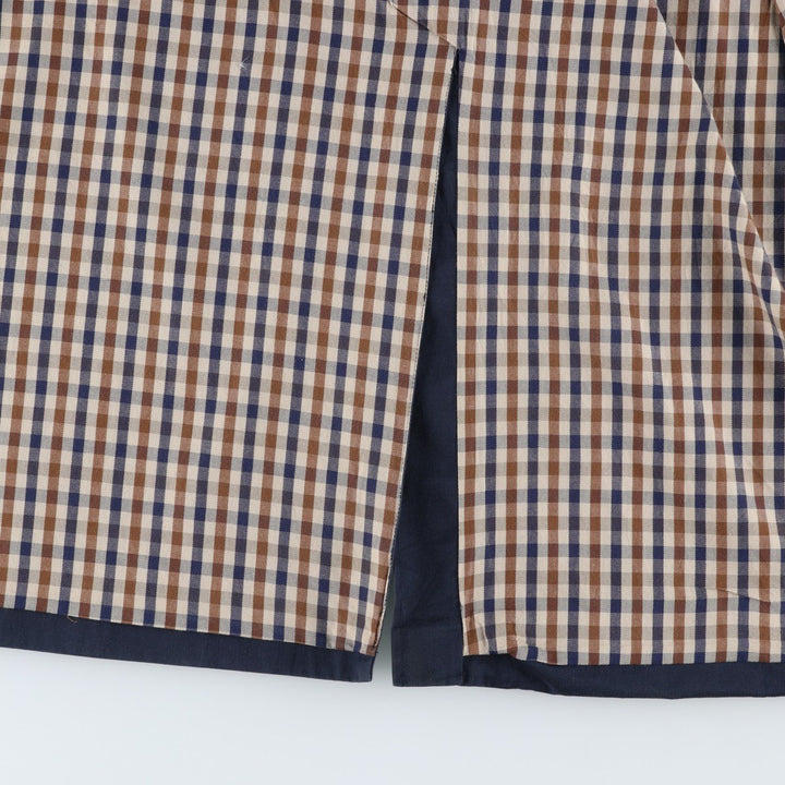 Aquascutum AQUA5 Trench Coat, Made in England, Men's Size XL (approx.) unclear navy blue type Vintage Second Hand