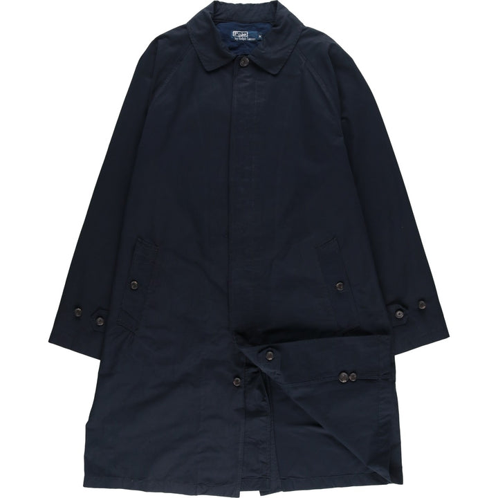 Ralph Lauren POLO by Ralph Lauren Balmacaan Coat, Men's Size M cotton navy blue type Vintage Second Hand