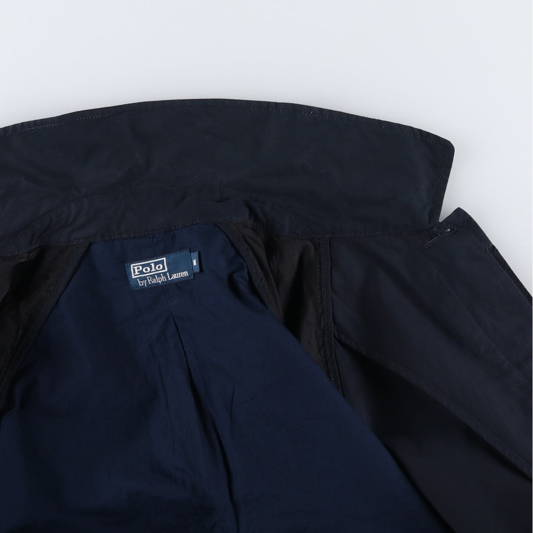 Ralph Lauren POLO by Ralph Lauren Balmacaan Coat, Men's Size M cotton navy blue type Vintage Second Hand