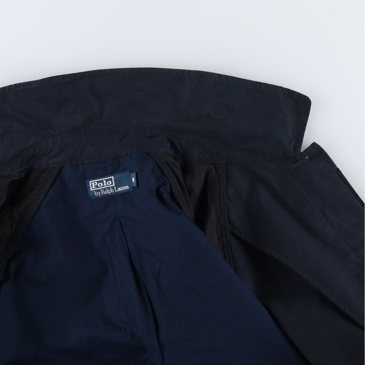 Ralph Lauren POLO by Ralph Lauren Balmacaan Coat, Men's Size M cotton navy blue type Vintage Second Hand