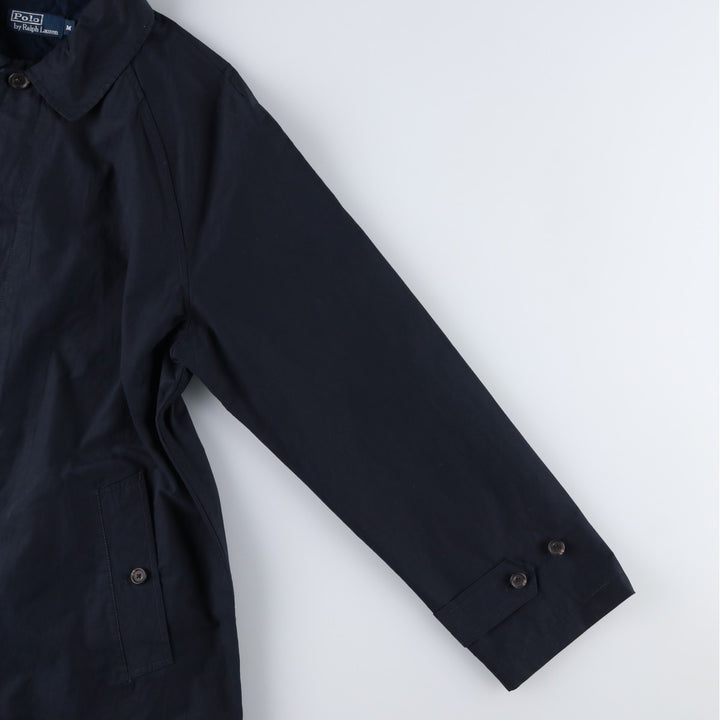 Ralph Lauren POLO by Ralph Lauren Balmacaan Coat, Men's Size M cotton navy blue type Vintage Second Hand