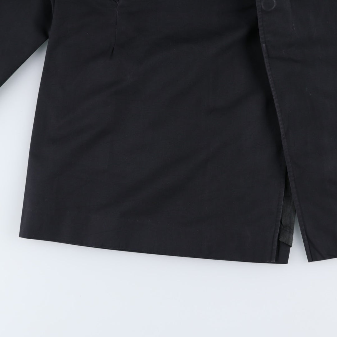 Aquascutum Balmacaan Coat (Stand Collar Coat), Made in England, Men's Size XL (approx.) polyester black type Vintage Second Hand