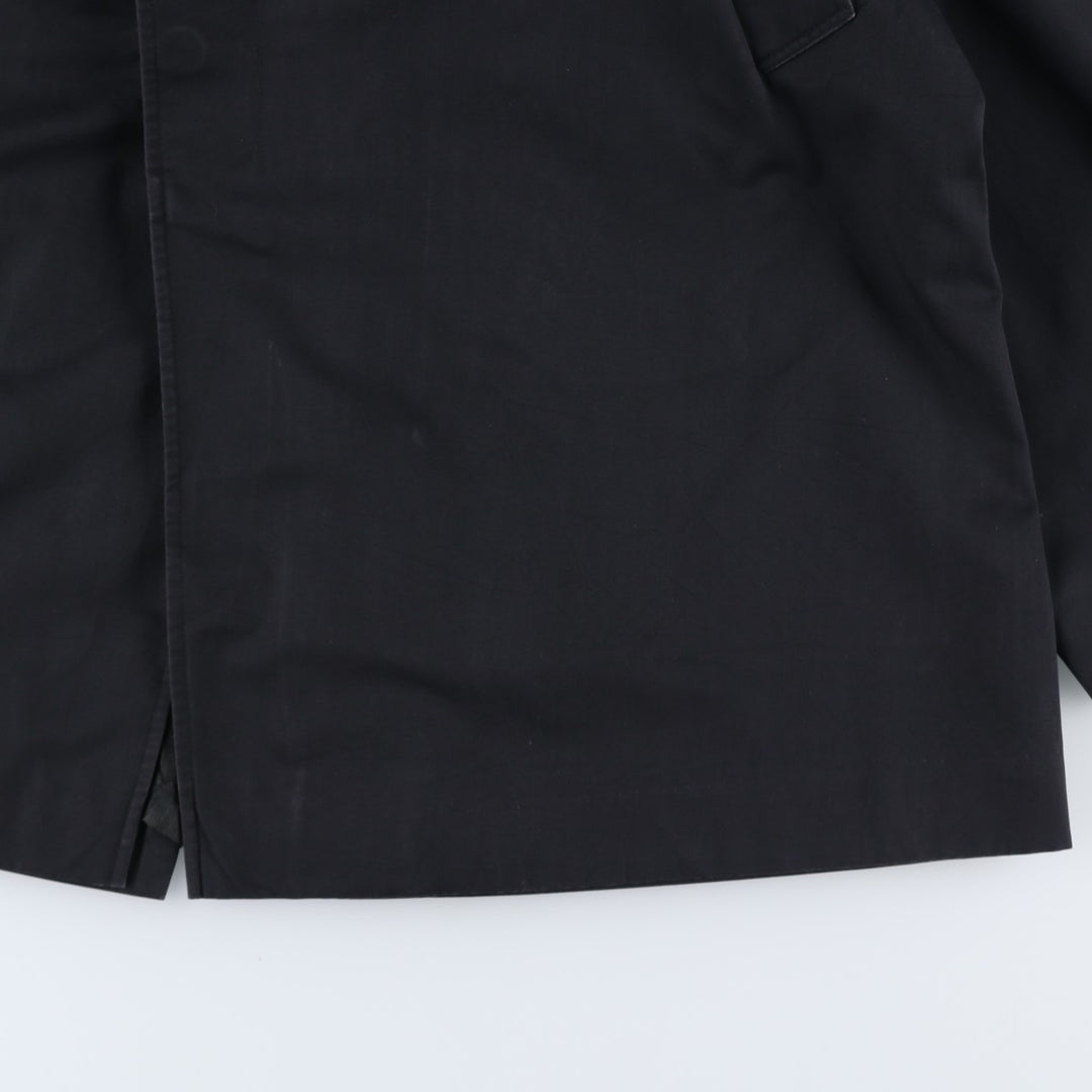 Aquascutum Balmacaan Coat (Stand Collar Coat), Made in England, Men's Size XL (approx.) polyester black type Vintage Second Hand