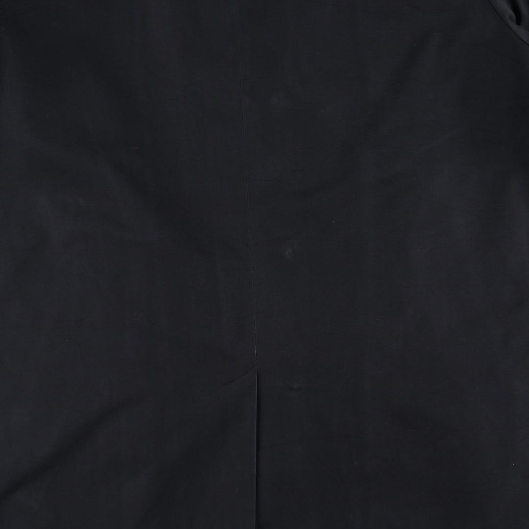 Aquascutum Balmacaan Coat (Stand Collar Coat), Made in England, Men's Size XL (approx.) polyester black type Vintage Second Hand