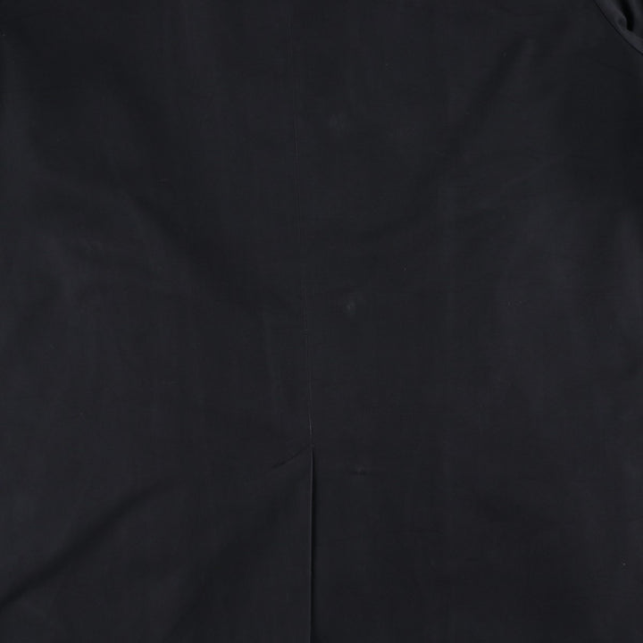 Aquascutum Balmacaan Coat (Stand Collar Coat), Made in England, Men's Size XL (approx.) polyester black type Vintage Second Hand