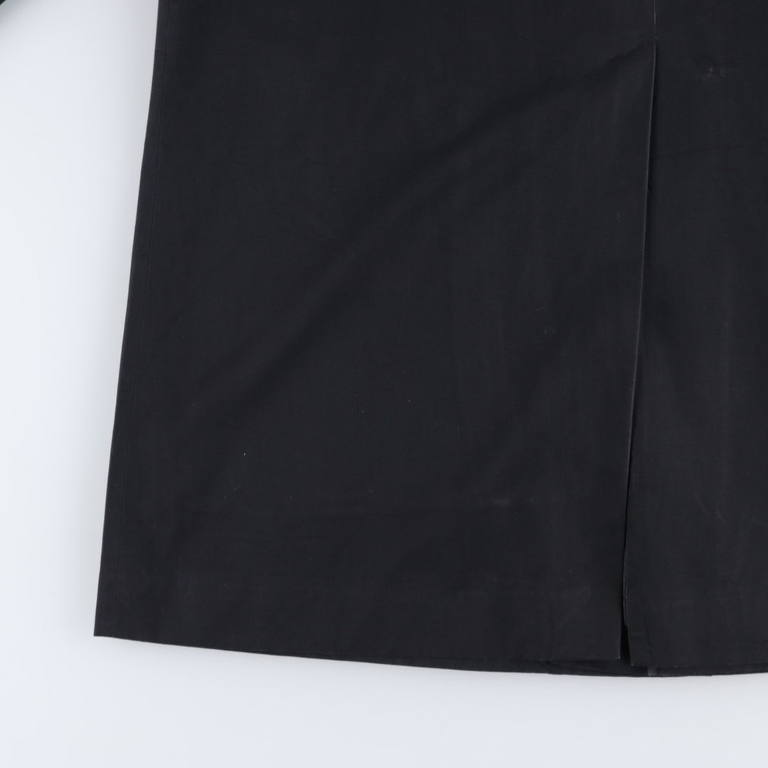 Aquascutum Balmacaan Coat (Stand Collar Coat), Made in England, Men's Size XL (approx.) polyester black type Vintage Second Hand