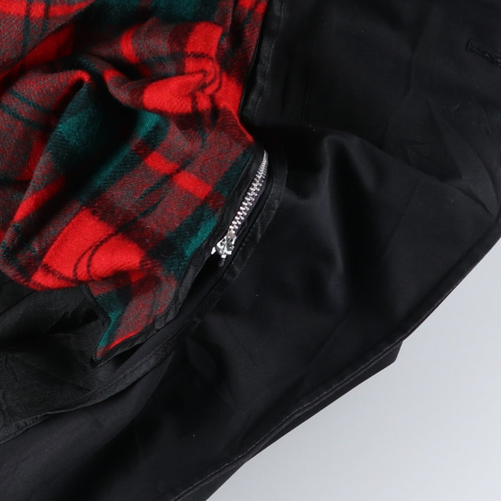 Aquascutum Balmacaan Coat (Stand Collar Coat), Made in England, Men's Size XL (approx.) polyester black type Vintage Second Hand