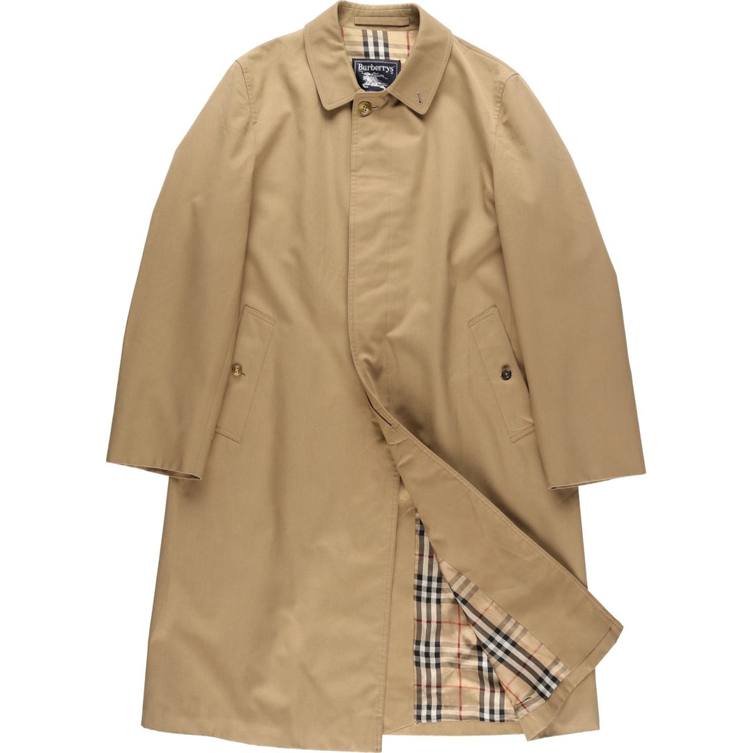 Burberry's Balmacaan Coat (Spanish-made), Men's Size M (approx.) polyester Beige type Vintage Second Hand