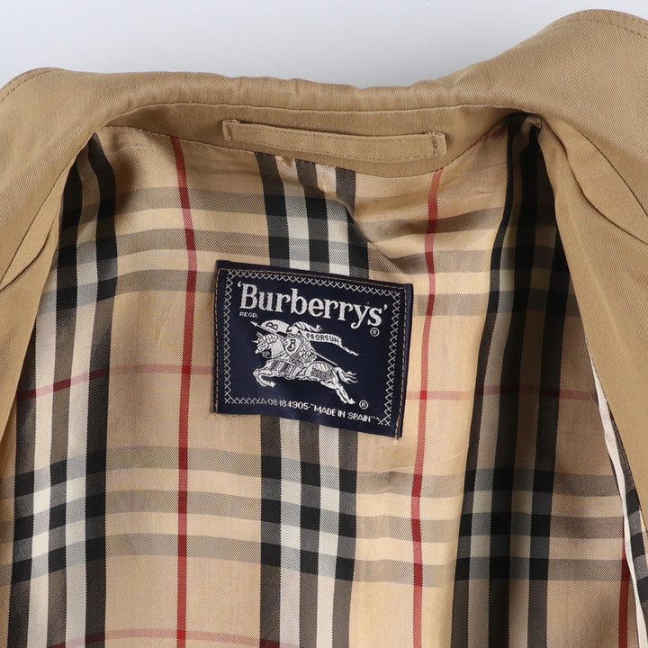 Burberry's Balmacaan Coat (Spanish-made), Men's Size M (approx.) polyester Beige type Vintage Second Hand