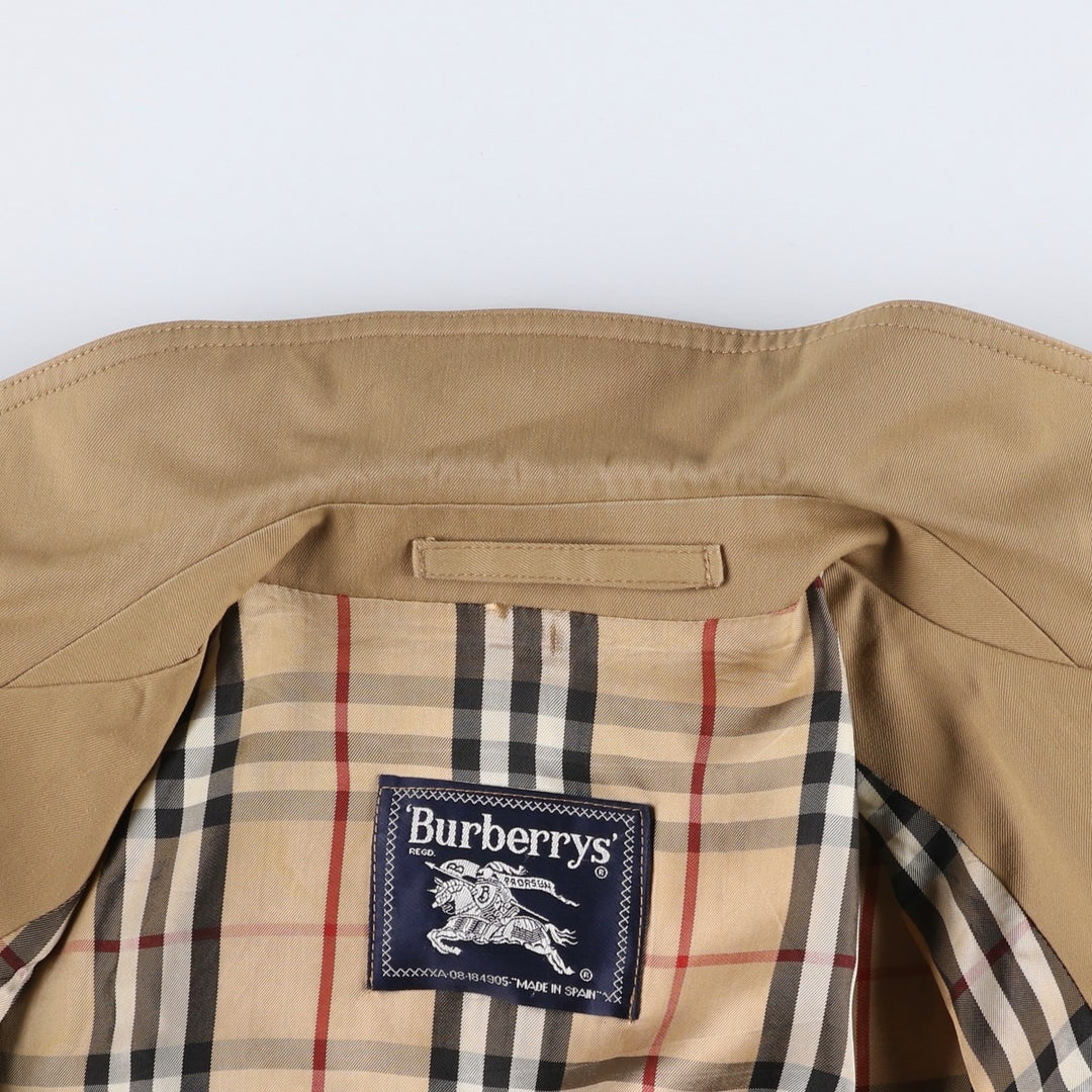 Burberry's Balmacaan Coat (Spanish-made), Men's Size M (approx.) polyester Beige type Vintage Second Hand