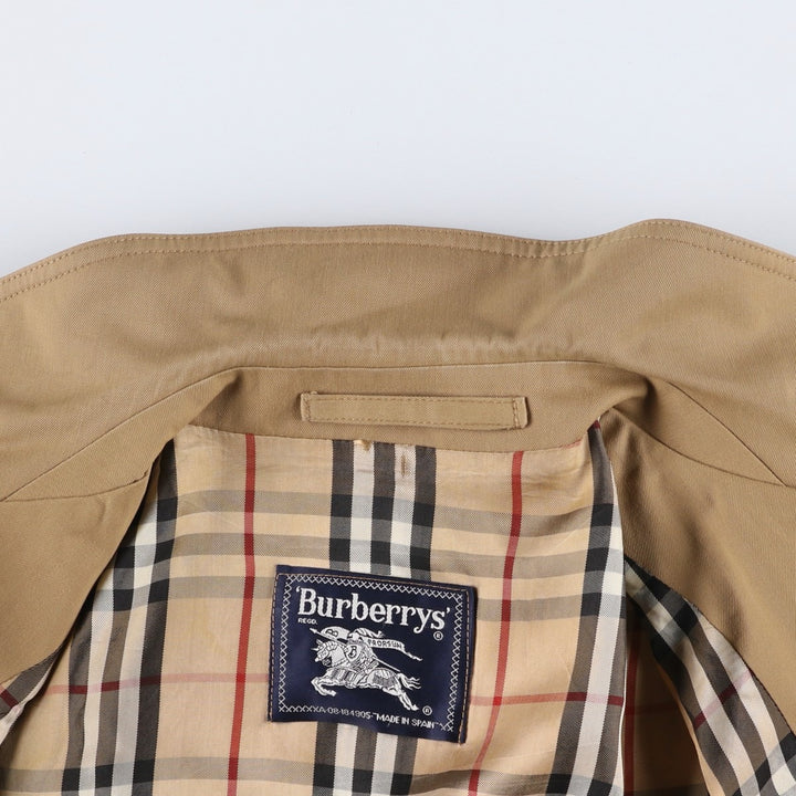 Burberry's Balmacaan Coat (Spanish-made), Men's Size M (approx.) polyester Beige type Vintage Second Hand