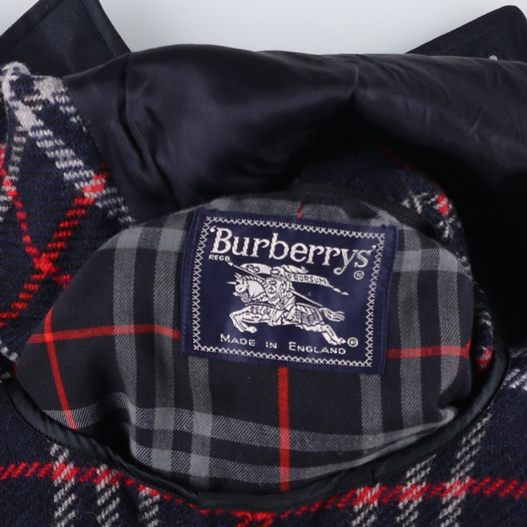 Burberry's BURBERRYS LONDON Balmacaan Coat, Made in England, Men's XL cotton navy blue type Vintage Second Hand