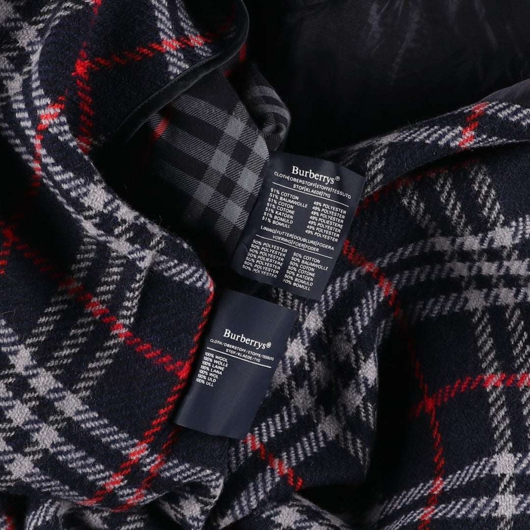 Burberry's BURBERRYS LONDON Balmacaan Coat, Made in England, Men's XL cotton navy blue type Vintage Second Hand