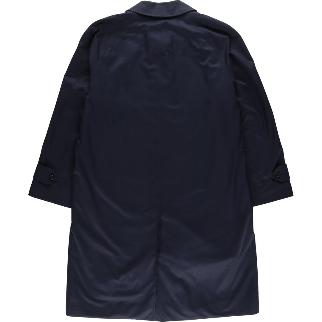 Burberry's Balmacaan Coat, Made in England, Men's Size L cotton navy blue type Vintage Second Hand