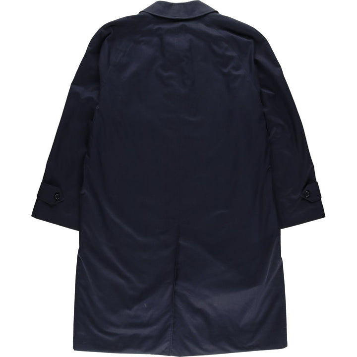 Burberry's Balmacaan Coat, Made in England, Men's Size L cotton navy blue type Vintage Second Hand