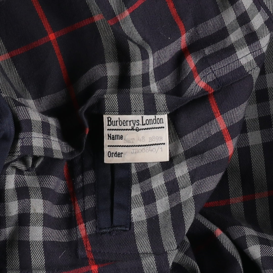 Burberry's Balmacaan Coat, Made in England, Men's Size L cotton navy blue type Vintage Second Hand
