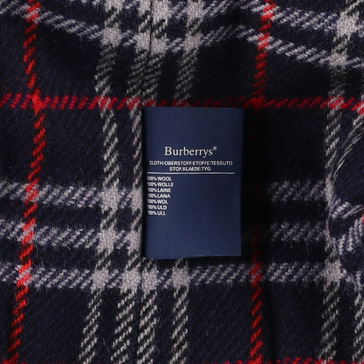Burberry's Balmacaan Coat, Made in England, Men's Size L cotton navy blue type Vintage Second Hand