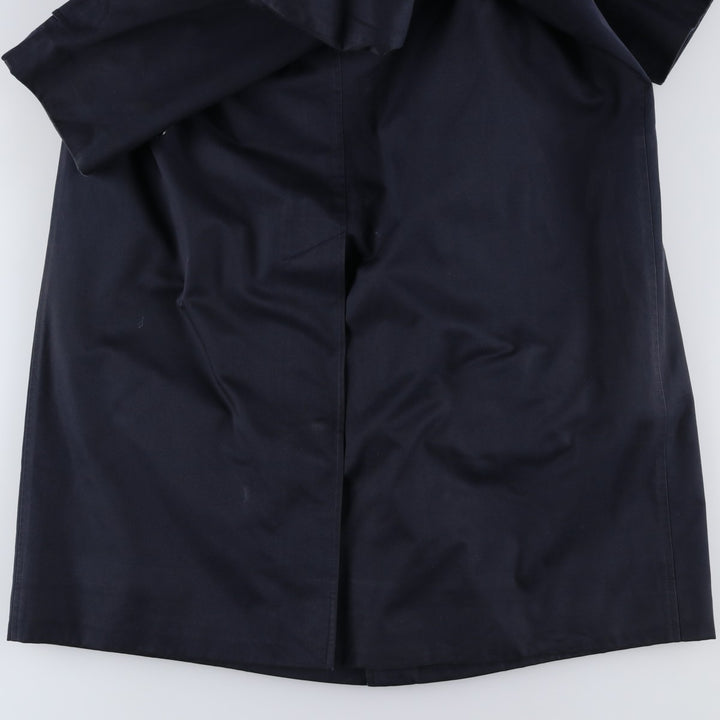 Burberry's Balmacaan Coat, Made in England, Men's Size L cotton navy blue type Vintage Second Hand