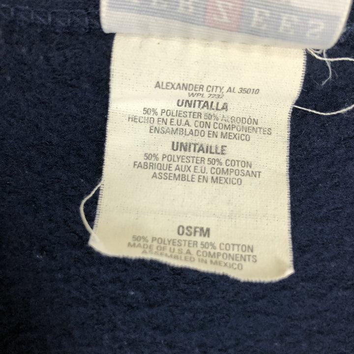 90s-00'S Jerzees College Cardigan, Men's XL equivalent, Vintage polyester navy blue type Vintage Second Hand