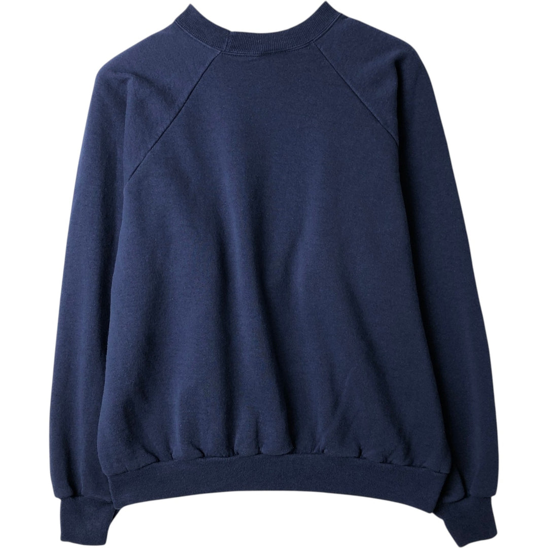 90'S Hanes MICHIGAN University of Michigan College Sweatshirt, Men's XL equivalent, Vintage cotton navy blue type Vintage Second Hand