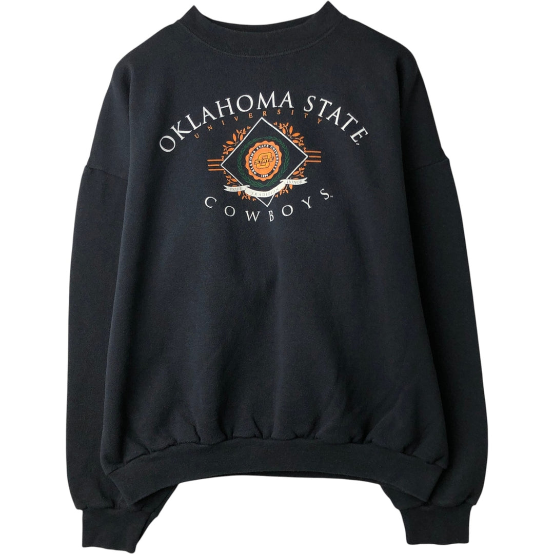 90'S TSI Triple Print College Sweatshirt, Men's Size XL (Equivalent), Vintage cotton black type Vintage Second Hand