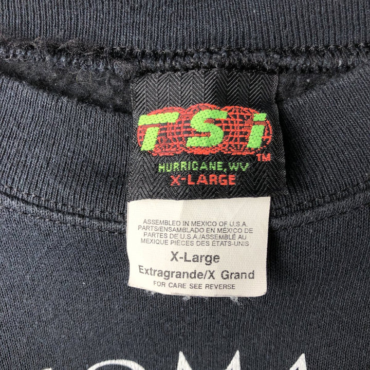 90'S TSI Triple Print College Sweatshirt, Men's Size XL (Equivalent), Vintage cotton black type Vintage Second Hand