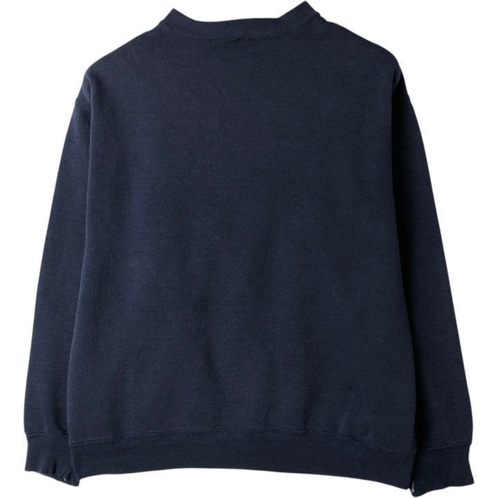 Printed college sweatshirt, men's size L unclear navy blue type Vintage Second Hand
