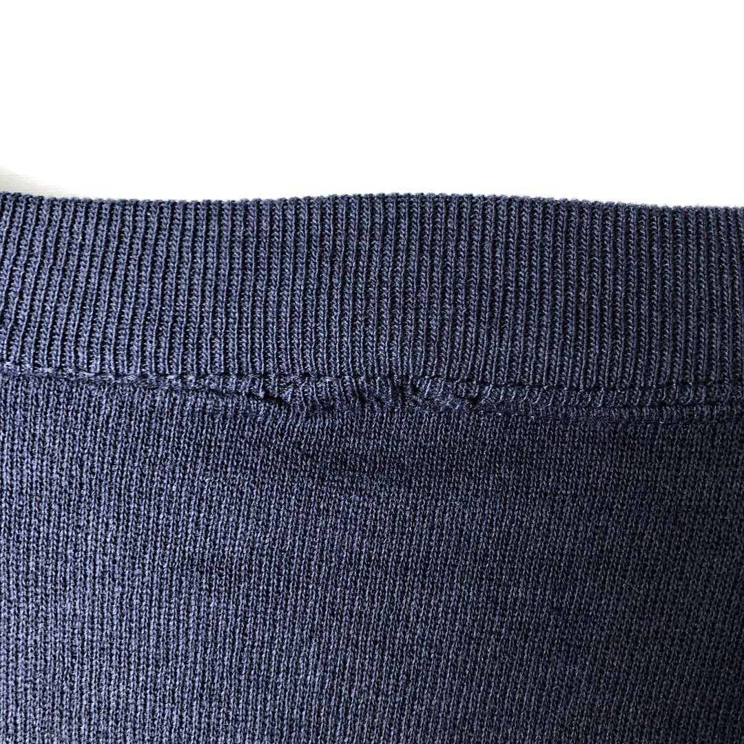 Printed college sweatshirt, men's size L unclear navy blue type Vintage Second Hand