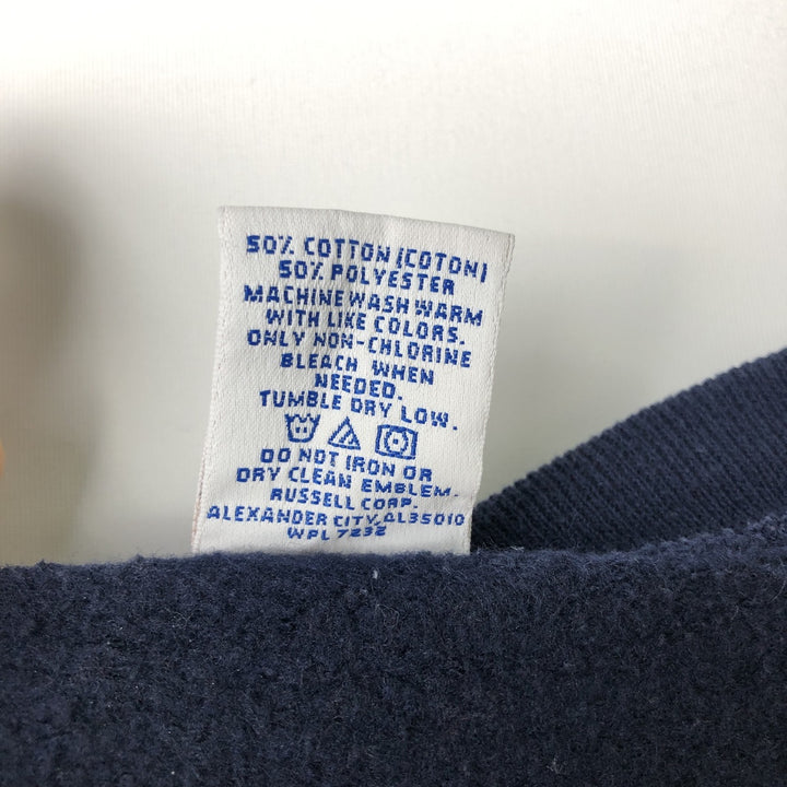 Vintage 90'S Russell ATHLETIC college sweatshirt, size XL, men's cotton navy blue type Vintage Second Hand