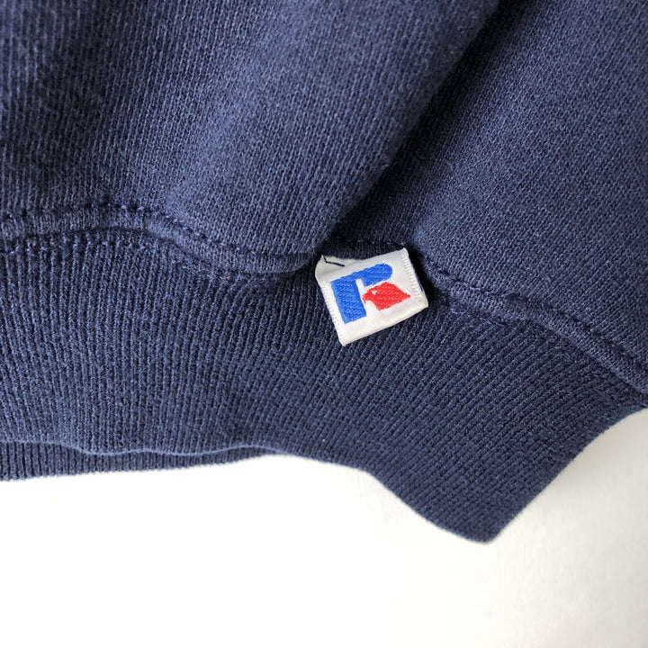 Vintage 90'S Russell ATHLETIC college sweatshirt, size XL, men's cotton navy blue type Vintage Second Hand