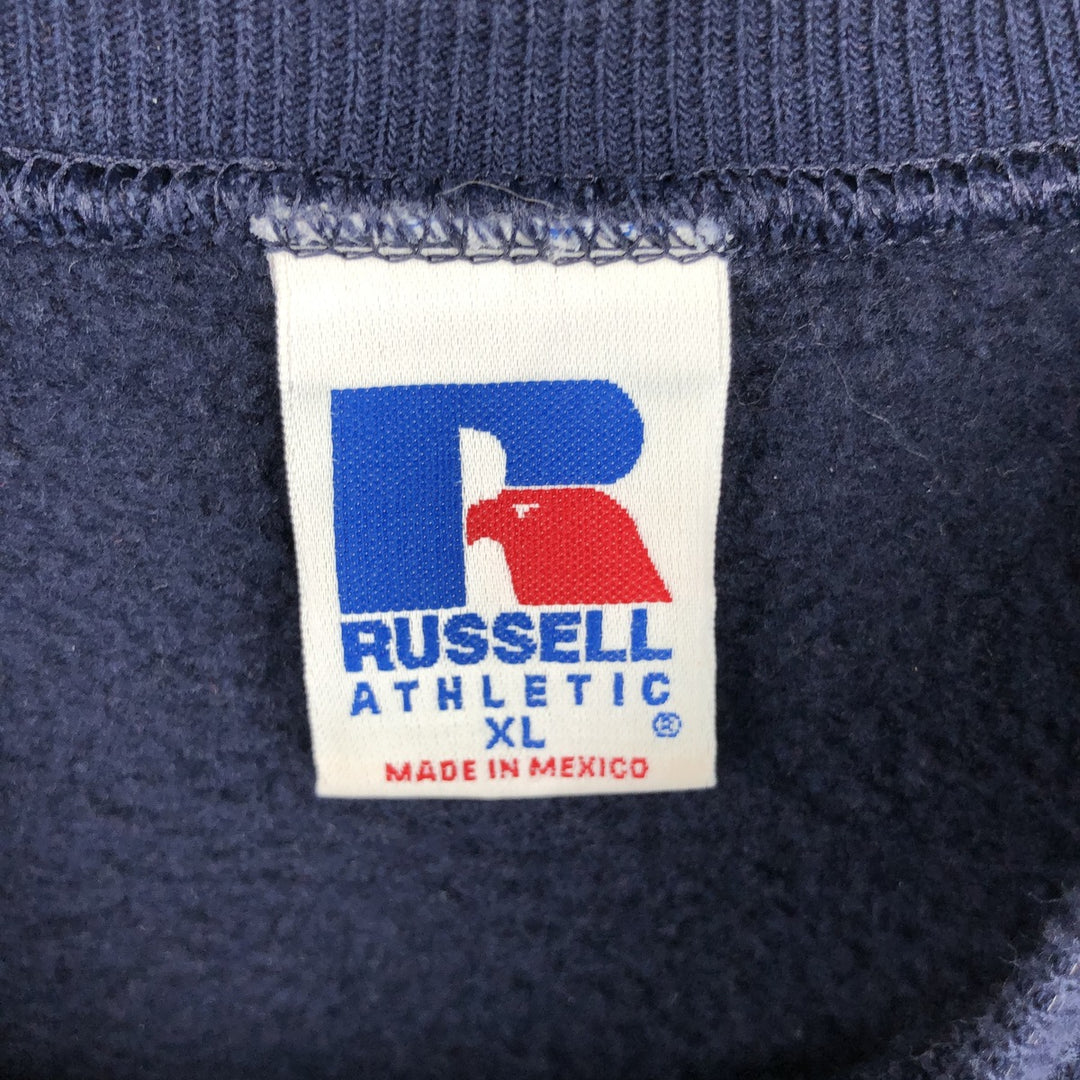 90'S Russell College Sweatshirt, Men's XL Size Vintage cotton navy blue type Vintage Second Hand