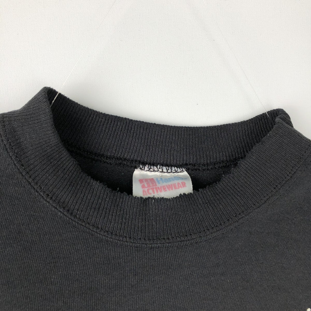 Vintage 90'S Hanes college sweatshirt, size XL, men's unclear black type Vintage Second Hand