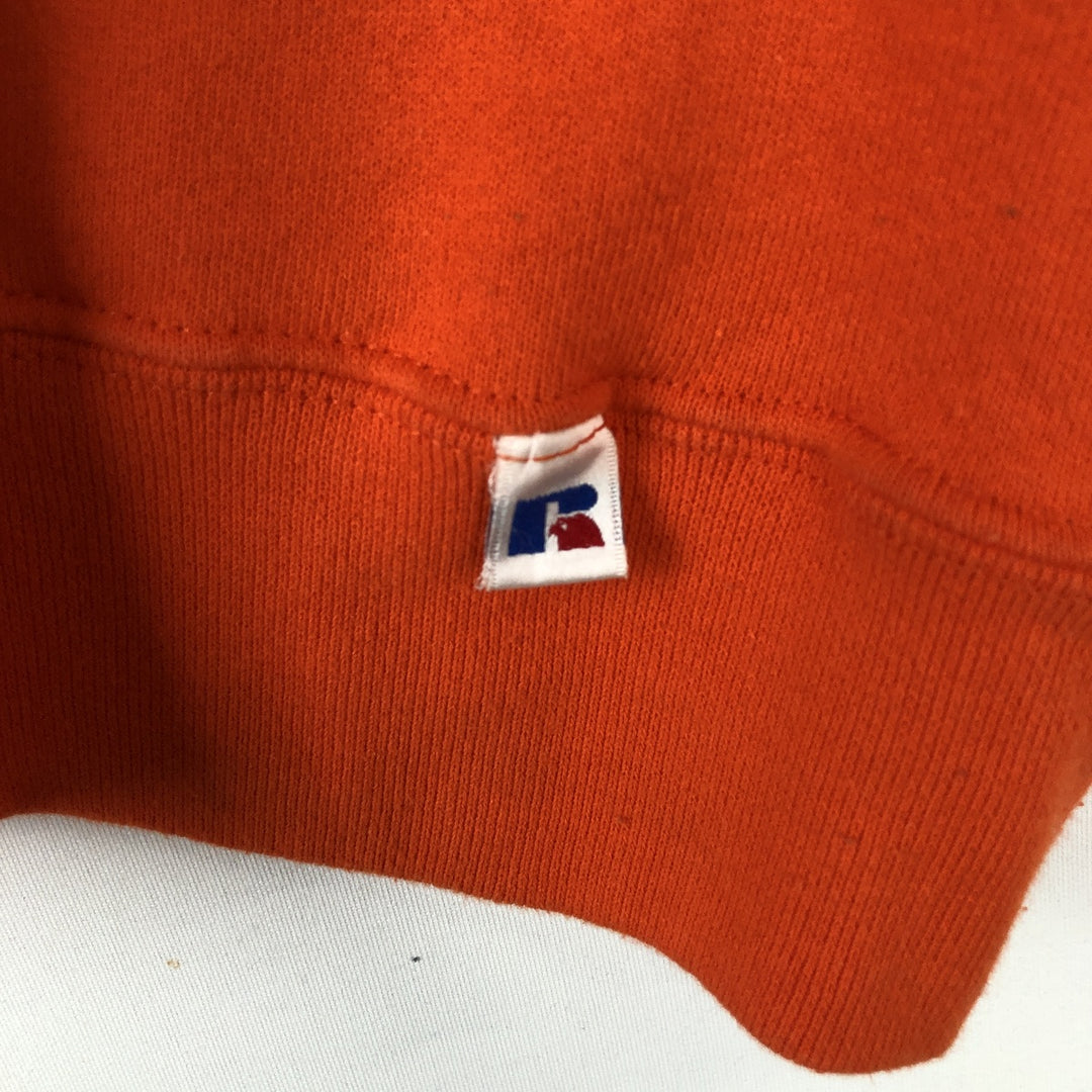 90'S Russell College Sweatshirt, Men's Size L, Vintage cotton orange type Vintage Second Hand