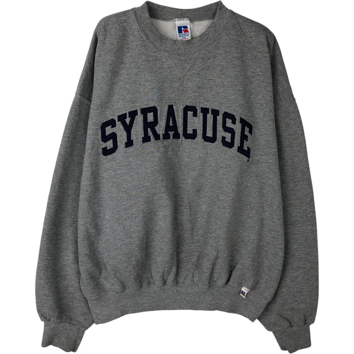 90'S Russell College Sweatshirt, Men's XXL equivalent, Vintage polyester gray type Vintage Second Hand