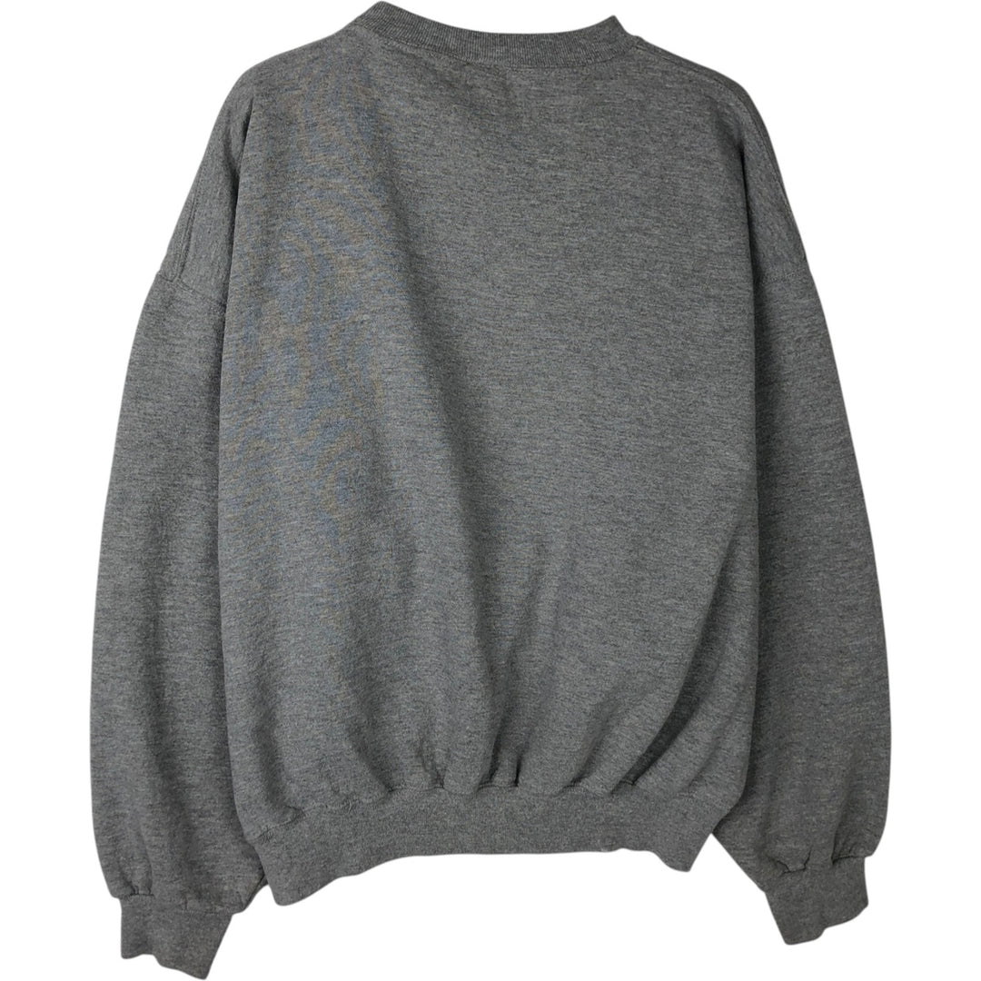 90'S Russell College Sweatshirt, Men's XXL equivalent, Vintage polyester gray type Vintage Second Hand