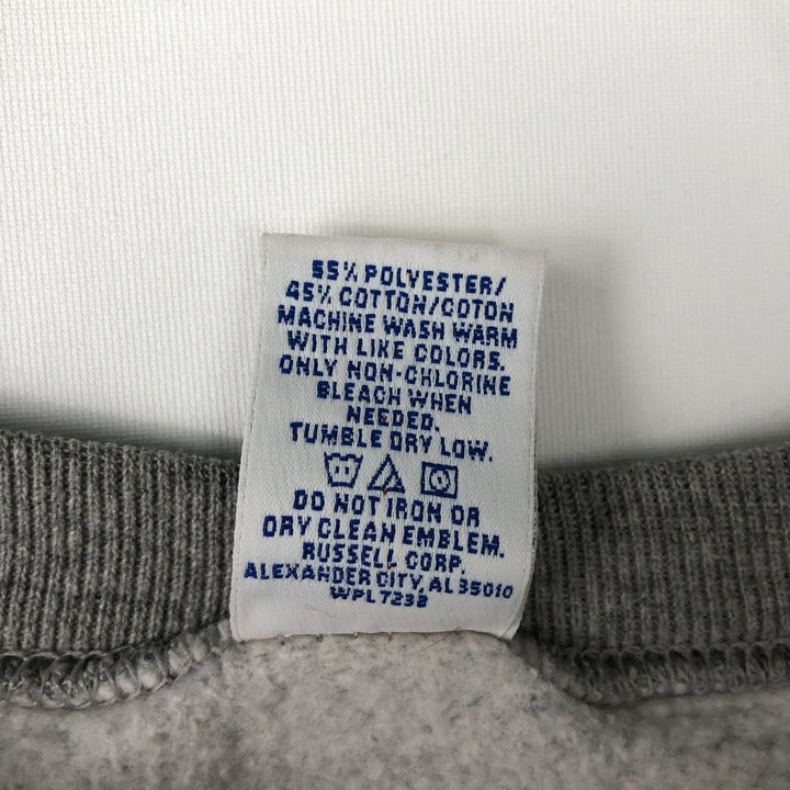 90'S Russell College Sweatshirt, Men's XXL equivalent, Vintage polyester gray type Vintage Second Hand