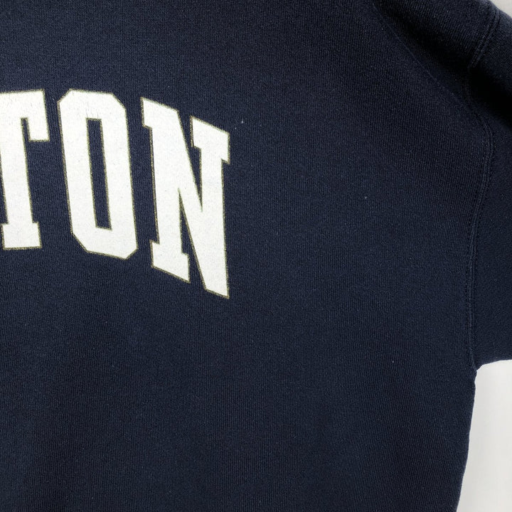 90'S Tultex Boston University Glitter College Sweatshirt, Men's Size XL (Equivalent), Vintage cotton navy blue type Vintage Second Hand